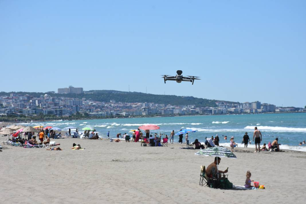 Denize girenleri havadan, karadan ve denizden uyardılar - Resim: 9